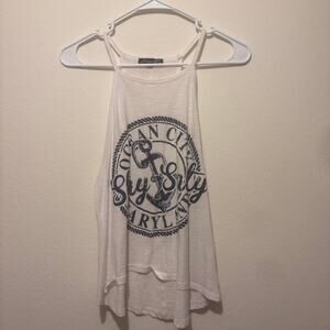 White tank top stay salty